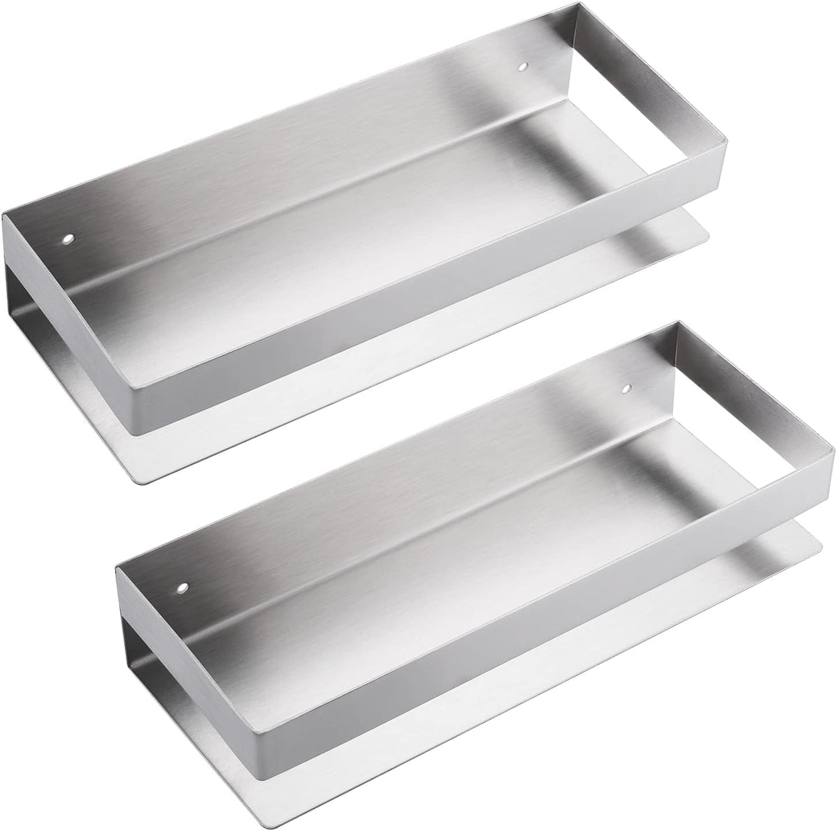Matte Black 2 PCS Stainless Steel Wall Mounted Shower Shelf Caddy O7367