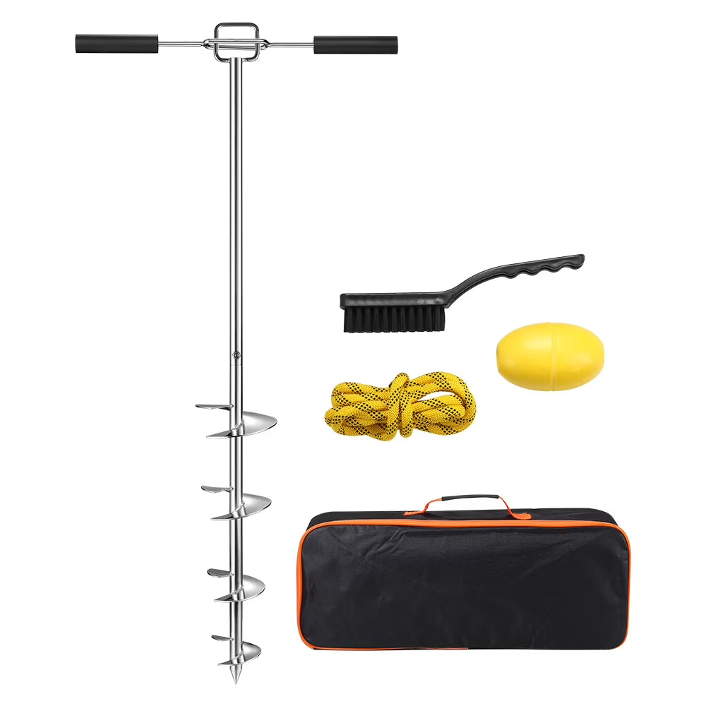 34in 316 Stainless Steel Marine Sand Anchor with Cable and Cleaning Brush Q450055