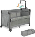 3 in 1 Baby Bedside Sleeper with Mattress and Carry Bag D912046