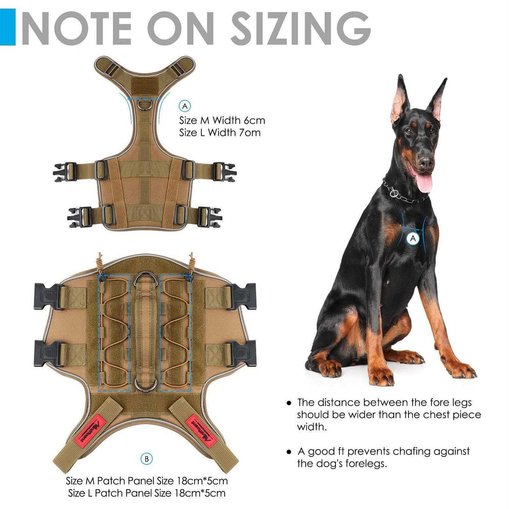 Tactical Dog Harness Reflective No Pull with Handle B84486