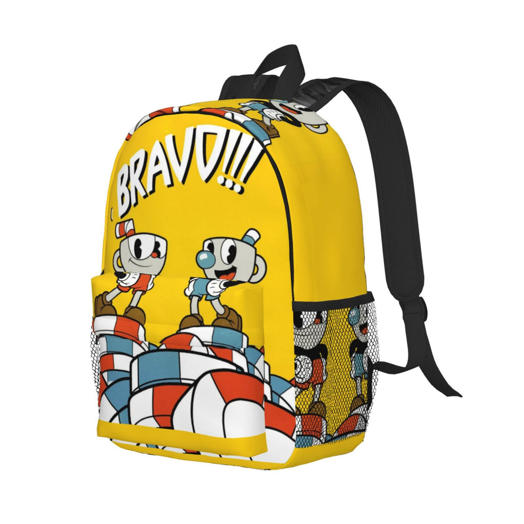 Cuphead Brother Mugman Backpack Laptop Daypack Travel Bags R820898