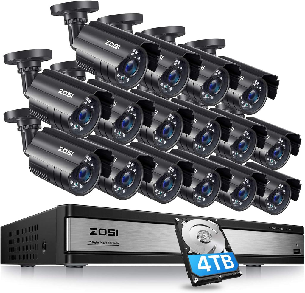 16CH 1080P Security Camera System with 4TB Hard Drive V653884