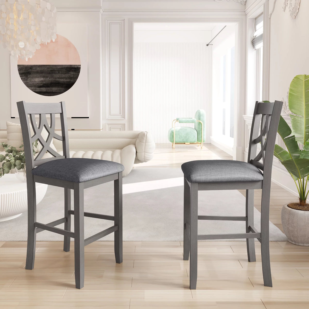 3 Piece Wooden Drop Leaf Dining Table Set with Storage A72512
