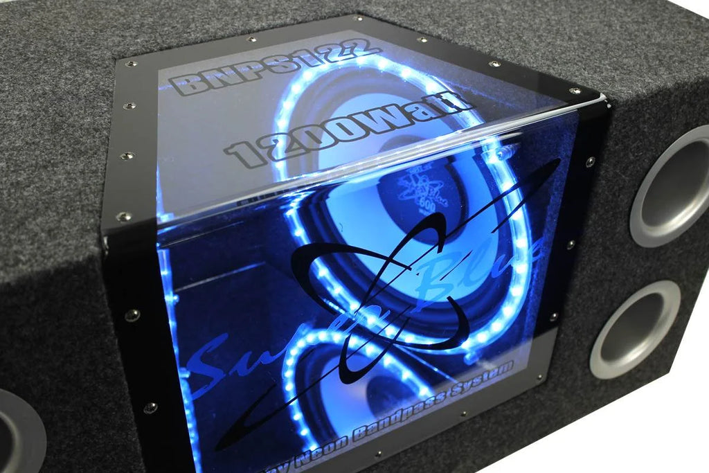 10" Box Subwoofers (2 Pack) with Amplifier and Wire Kit Q369