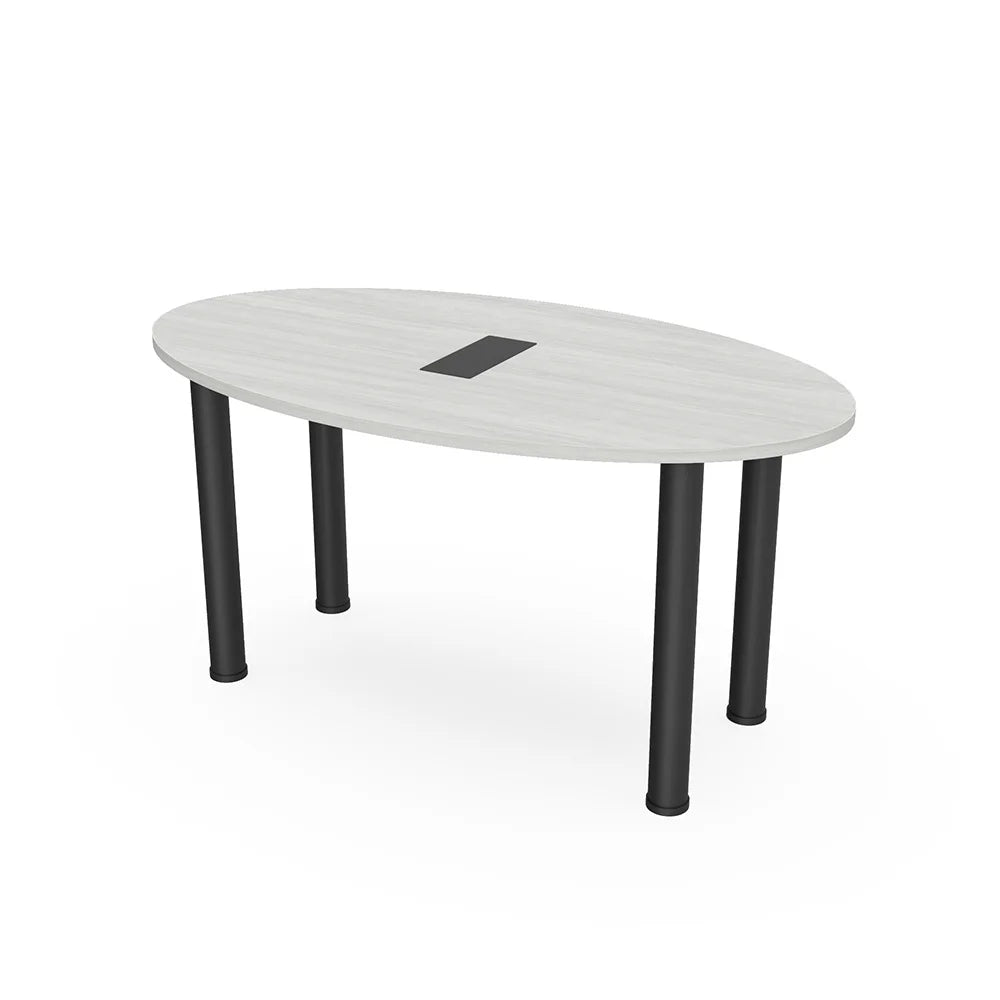 Oval Shaped Conference Room Table with Power Modules H9530