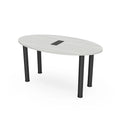 Oval Shaped Conference Room Table with Power Modules H9530