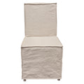 Sand Linen Dining Chairs with Wood Legs, Pack of 2 H99422
