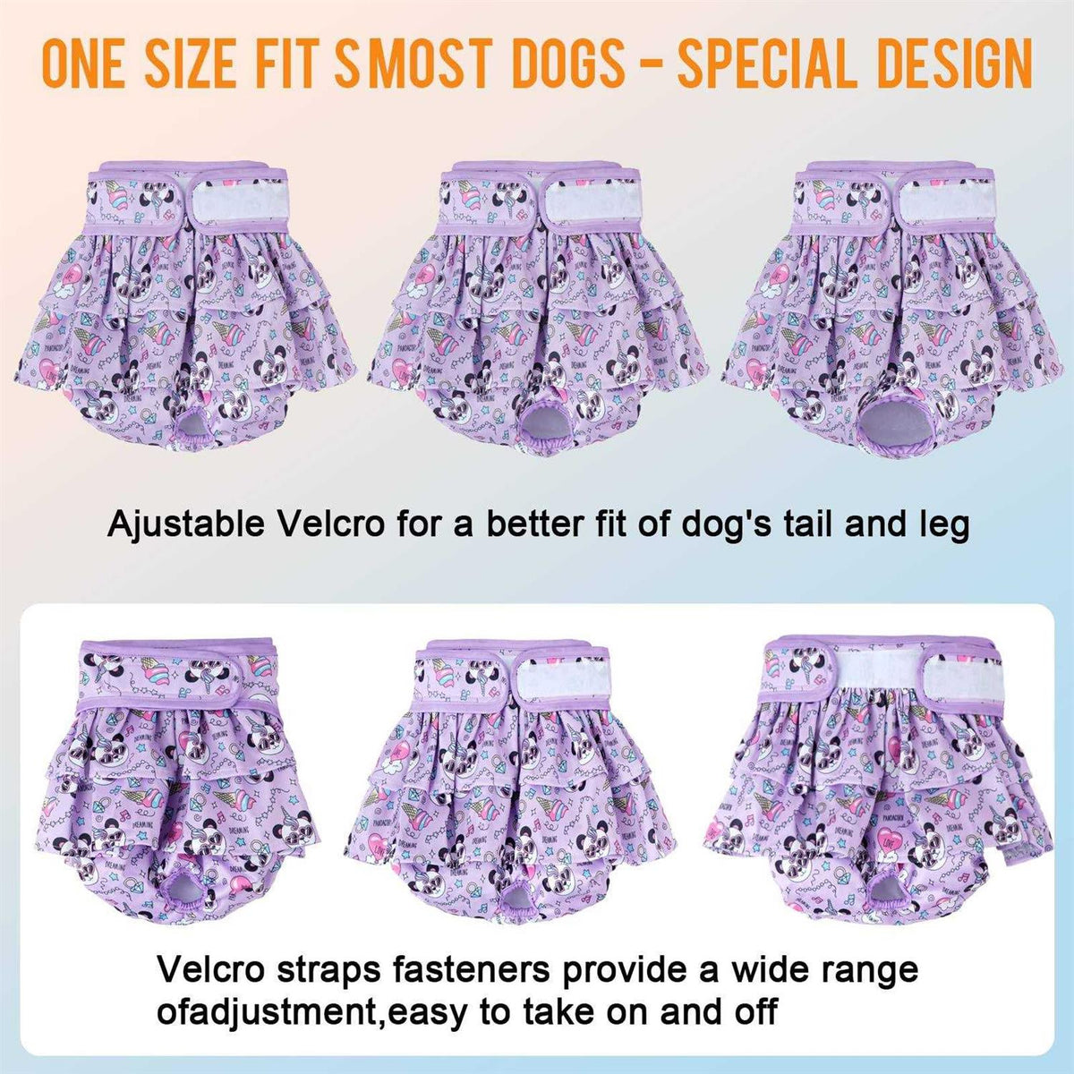 Washable Female Dog Diapers 3 Pack Reusable R9467