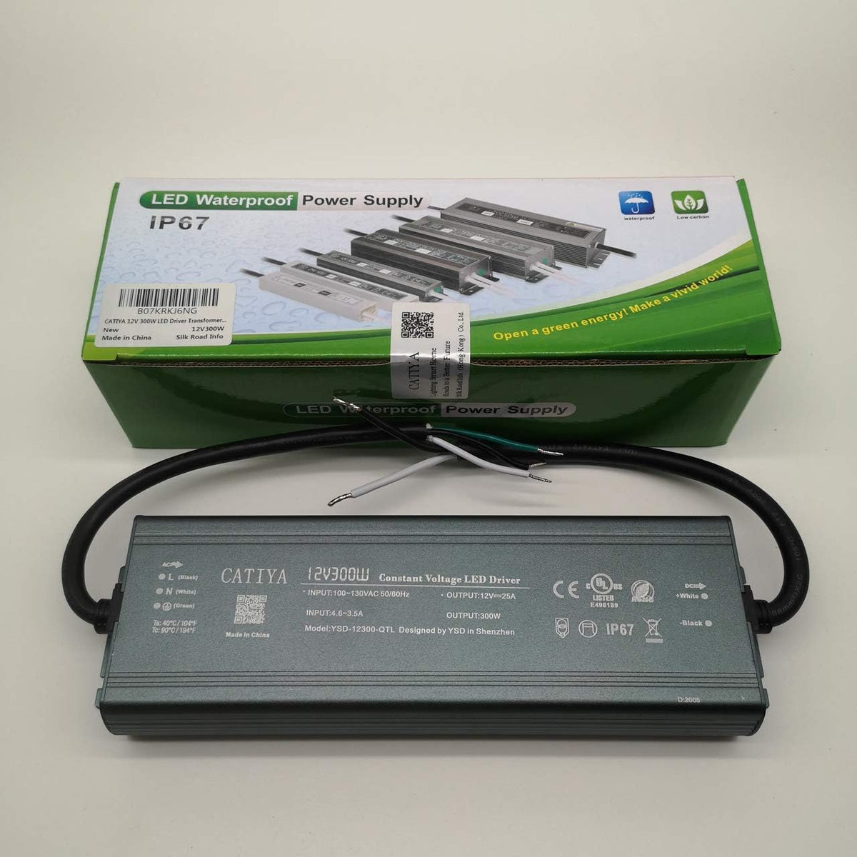 12V 300W LED Driver Transformer, IP67 Waterproof, Pack of 2 R293226
