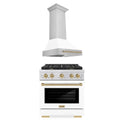 30 In. Gas Range and Range Hood in Stainless Steel F549308