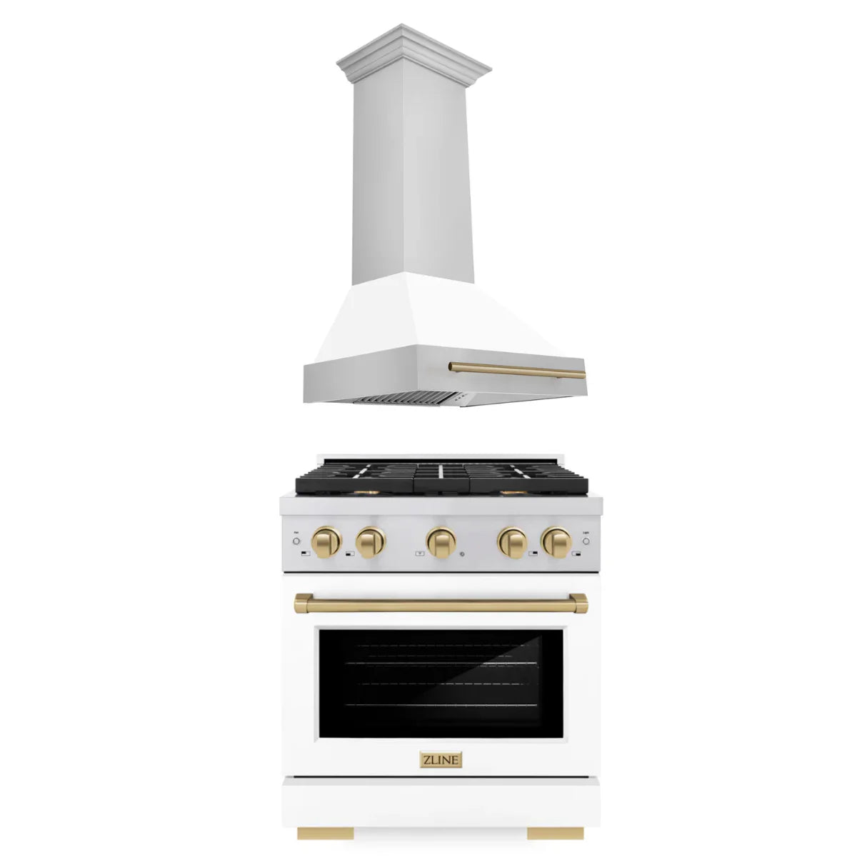 30 In. Gas Range and Range Hood in Stainless Steel F549308