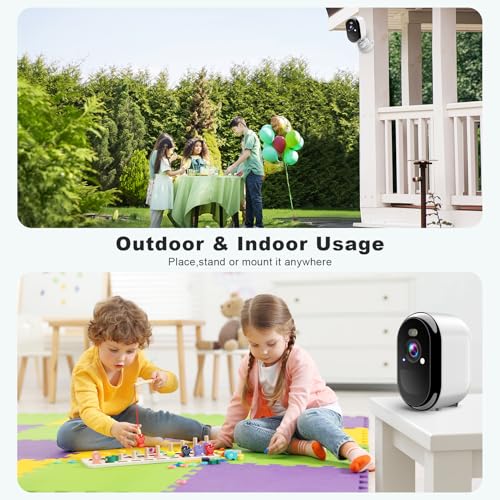 2 Cameras Wireless Outdoor Security Cameras with Spotlight Q36485