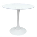 White Round Tulip Pedestal Dining Table G86106