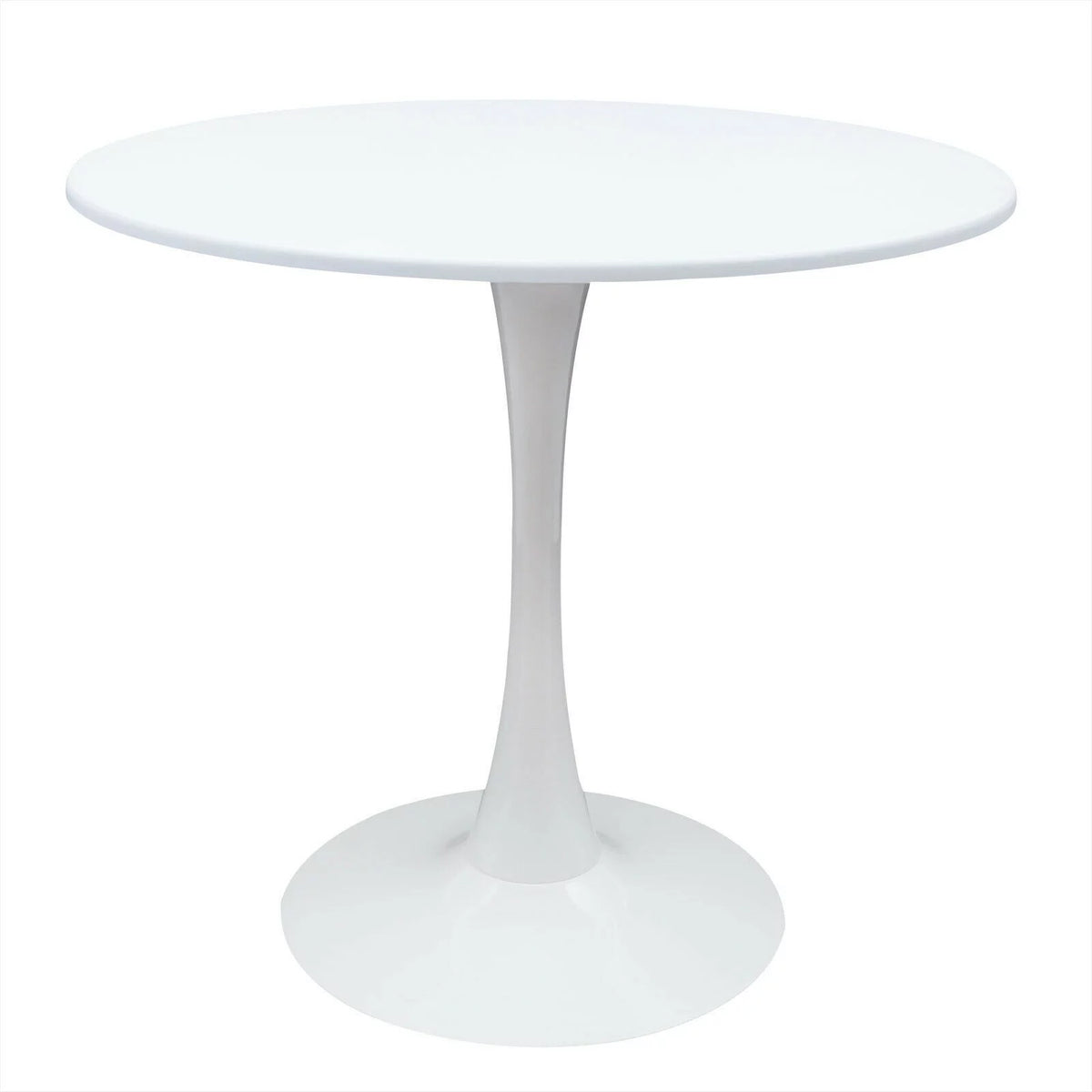 White Round Tulip Pedestal Dining Table G86106
