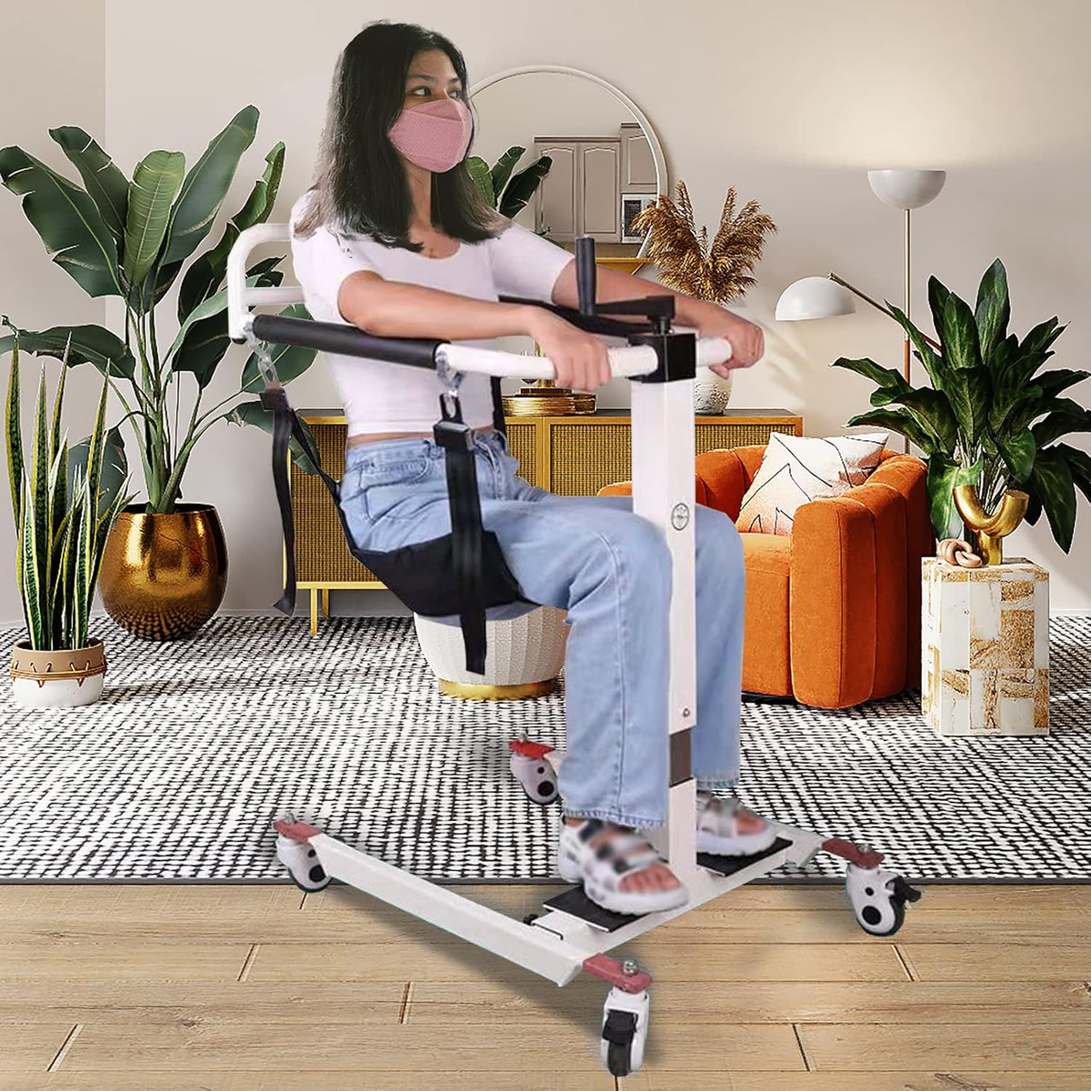 Transfer Wheelchair with Soft Cushion D374559