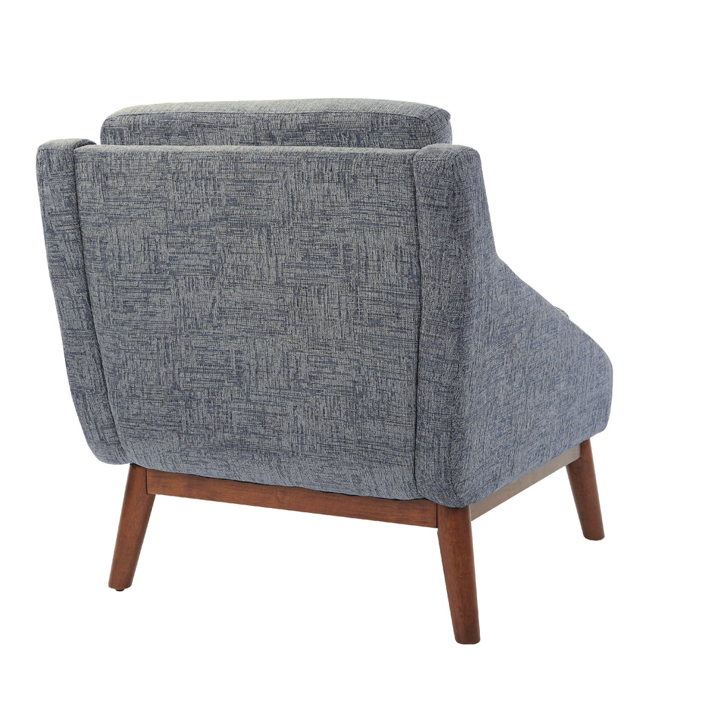 Navy Fabric Chair with Coffee Legs W9425