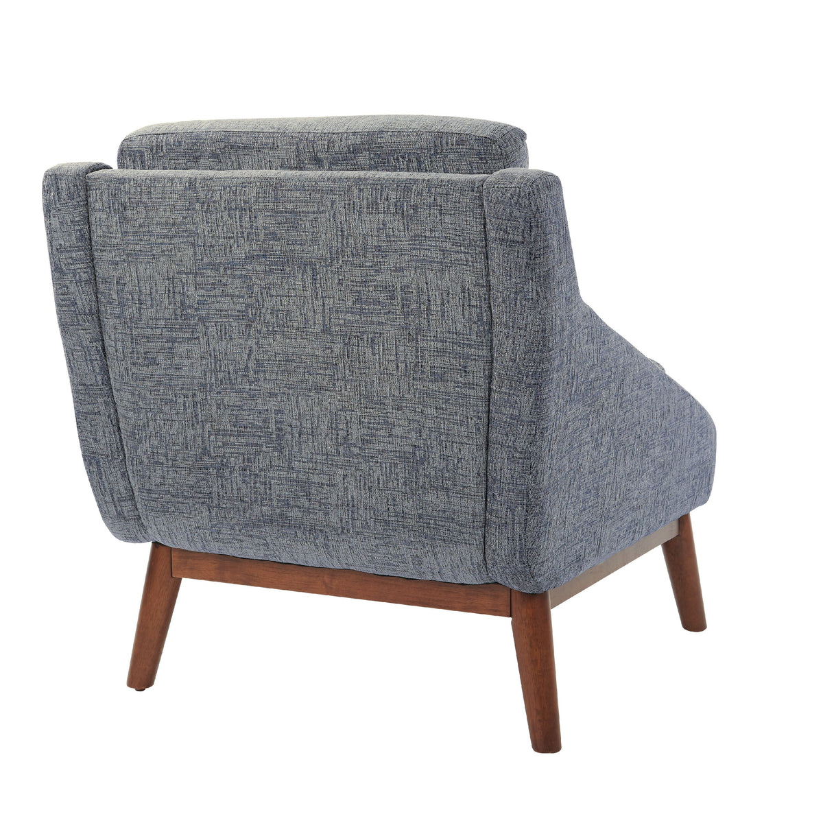 Navy Fabric Chair with Coffee Legs W9425