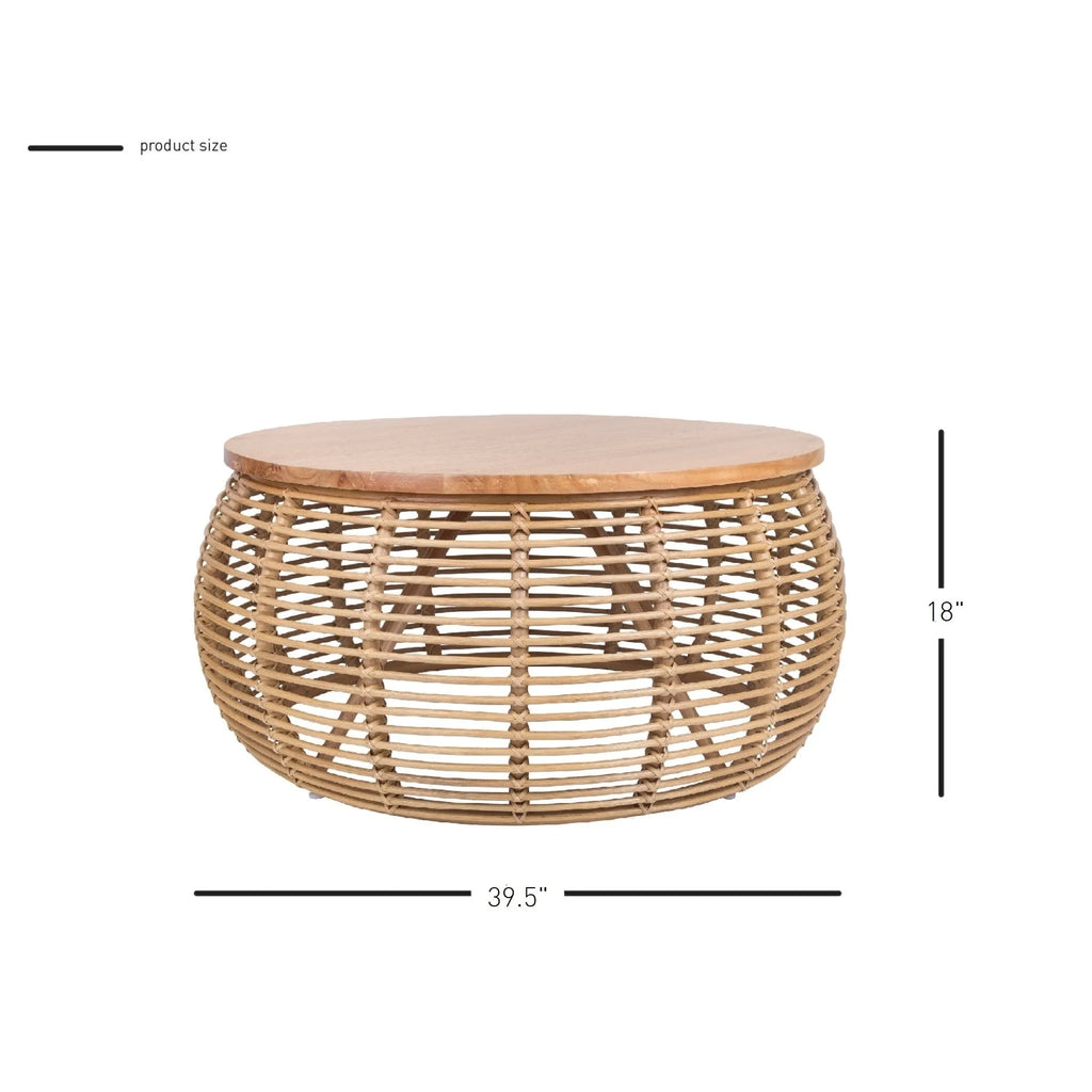 Round Rattan Coffee Table B6063