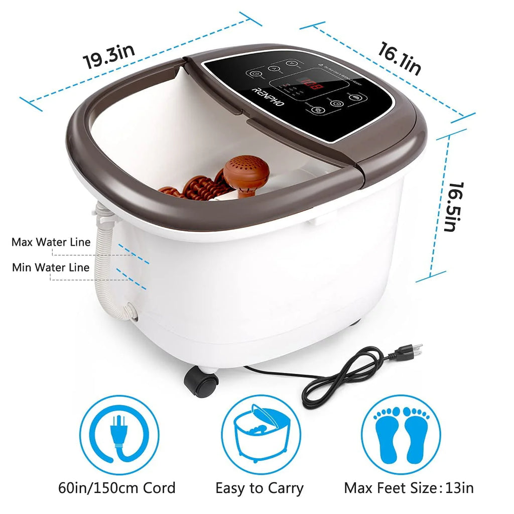 Foot Spa Bath Massager with Heat Bubbles Massage & Jets O4611