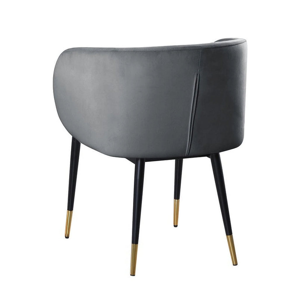 Gray Velvet Upholstered Side Chair J693282