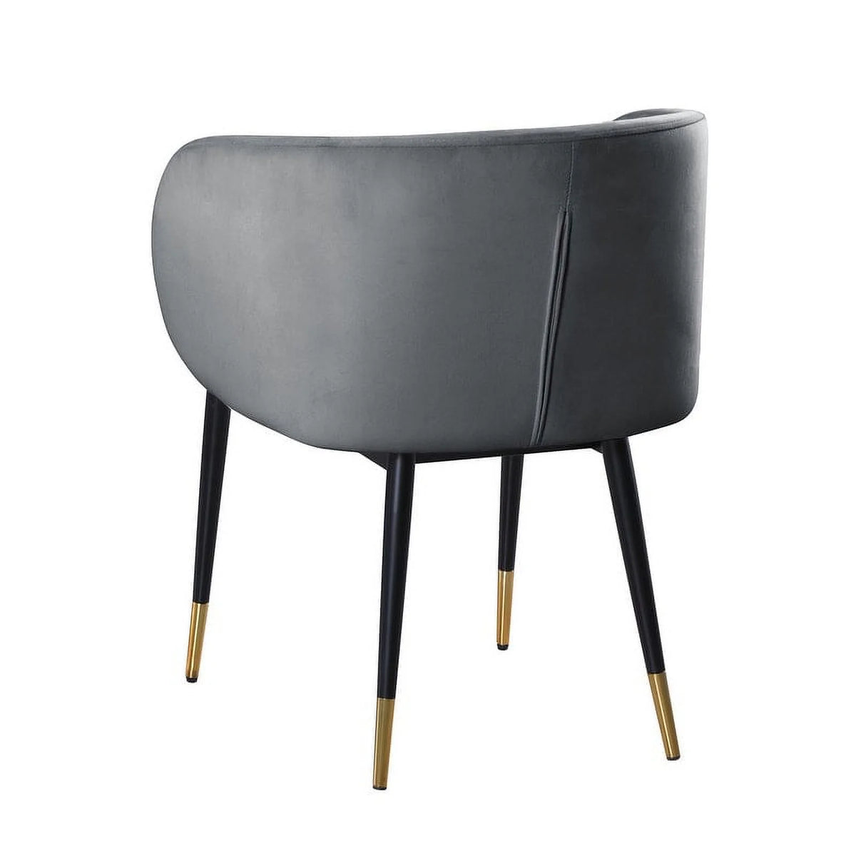 Gray Velvet Upholstered Side Chair J693282