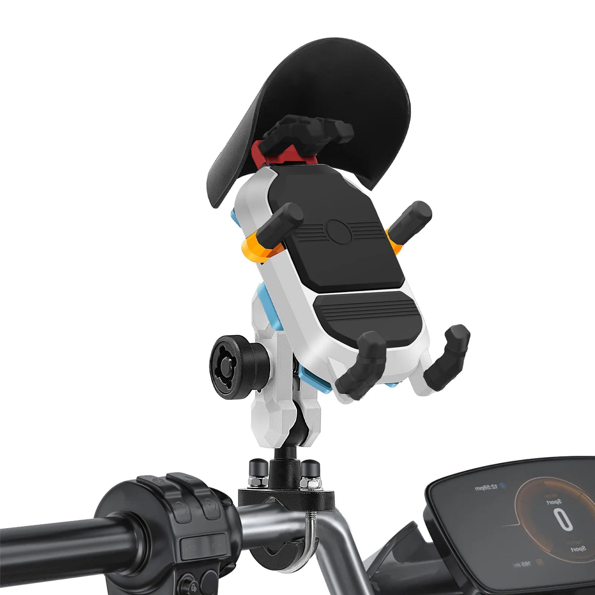Waterproof Motorcycle Phone Mount Holder with 360° Rotation Handlebar Mount H85742