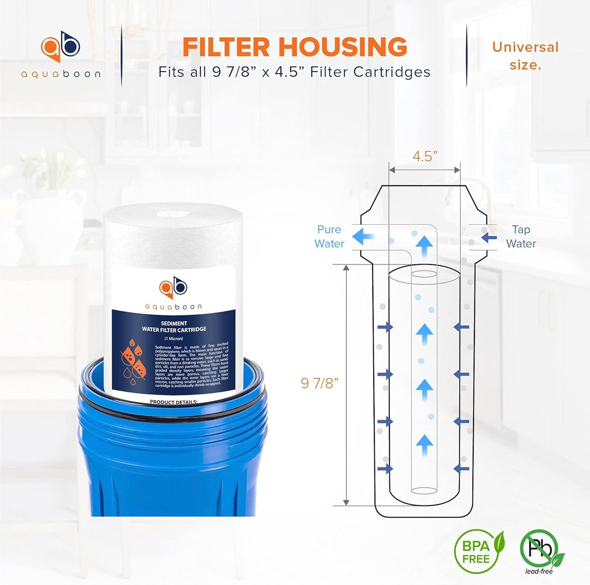 1 Micron 10 Sediment Water Filter Replacement Cartridge Z6188