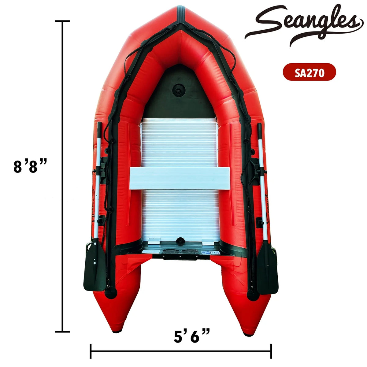 Inflatable Boat 4 Person Aluminum Floor Heavy Duty Saltwater Fishing Boat Z428