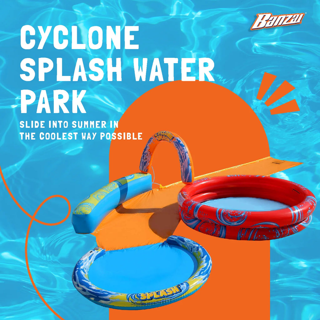 Inflatable Splash Park with Sprinkling Slide & Water Pool F22425