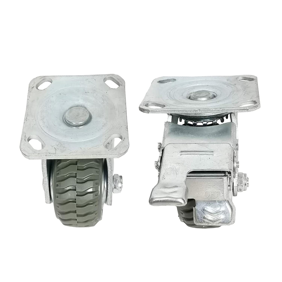4 Inch Heavy Duty Swivel Casters with Locking Brakes Pack of 2 Z88661