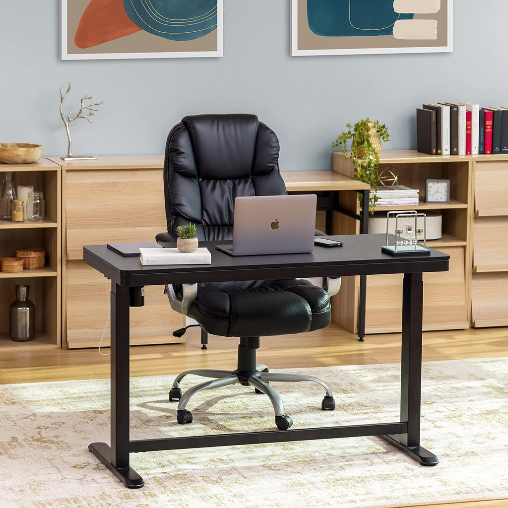 48 x 24 Inch Electric Height Adjustable Standing Desk with Drawer and USB Ports B88950