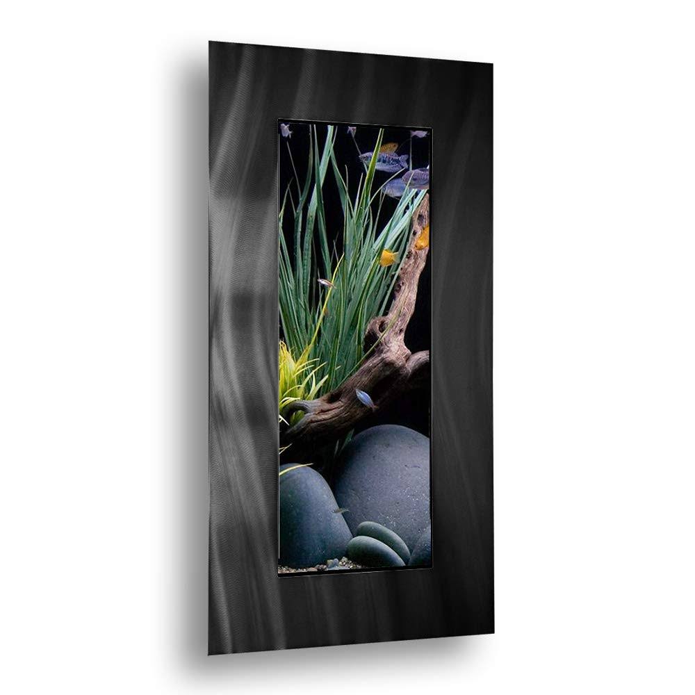 Wall Mounted Aquarium Brushed Black J17548