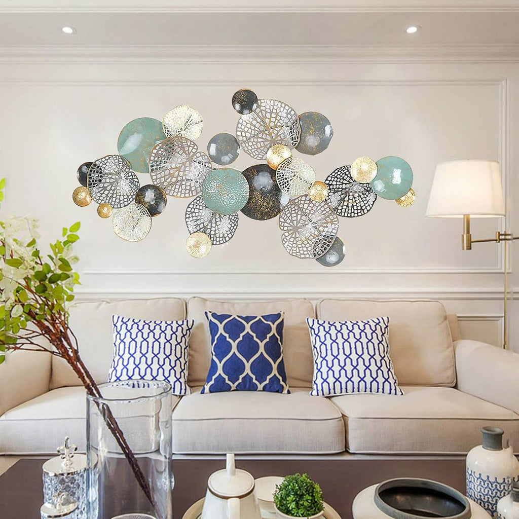 3D Metal Wall Art Décor, Abstract Openwork Wall Sculptures, 52.5 inches X 26.5 inches M38253