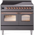40 Induction Range with Electric Oven in Matte Graphite with Copper Trim X421