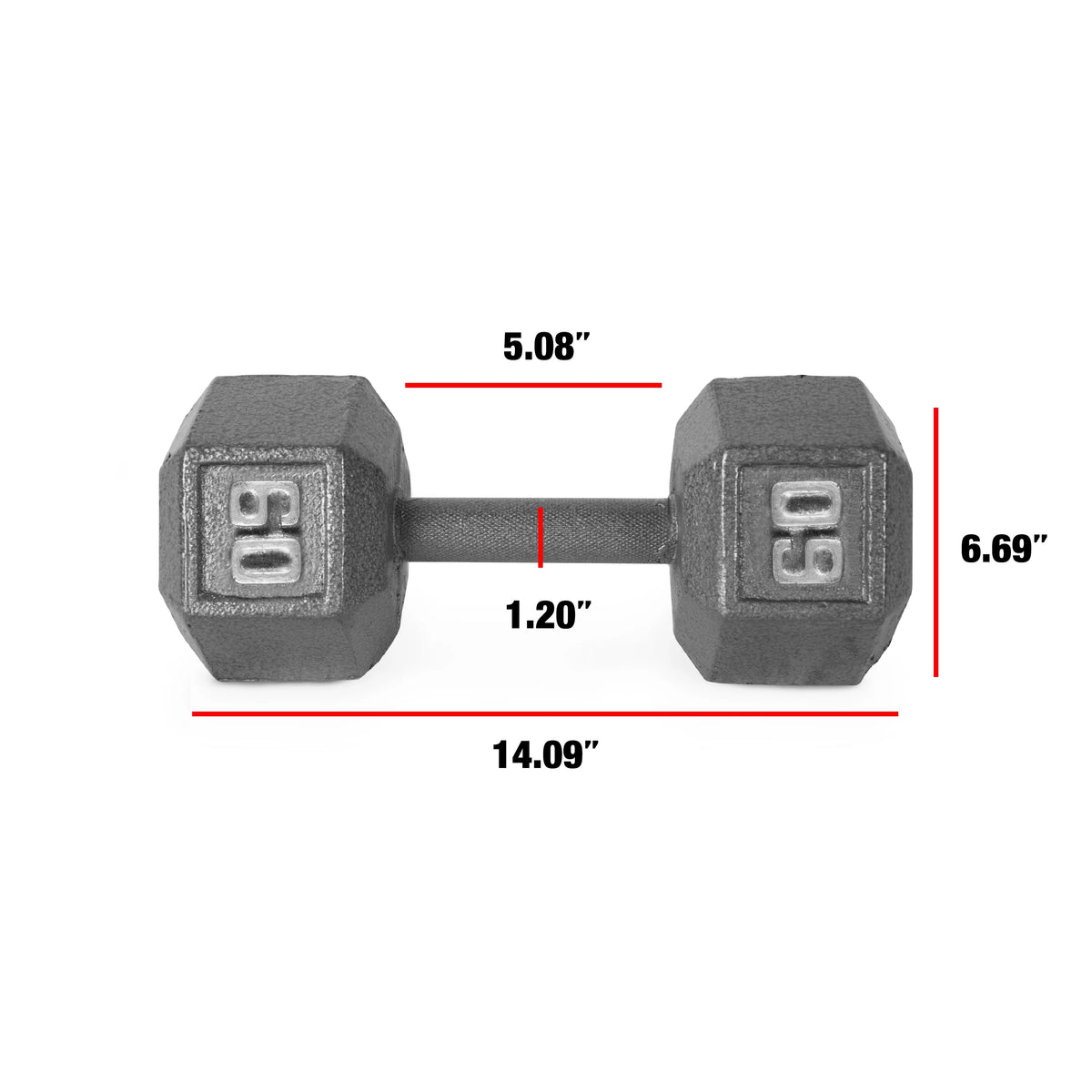 15lb Cast Iron Hex Dumbbell N4896