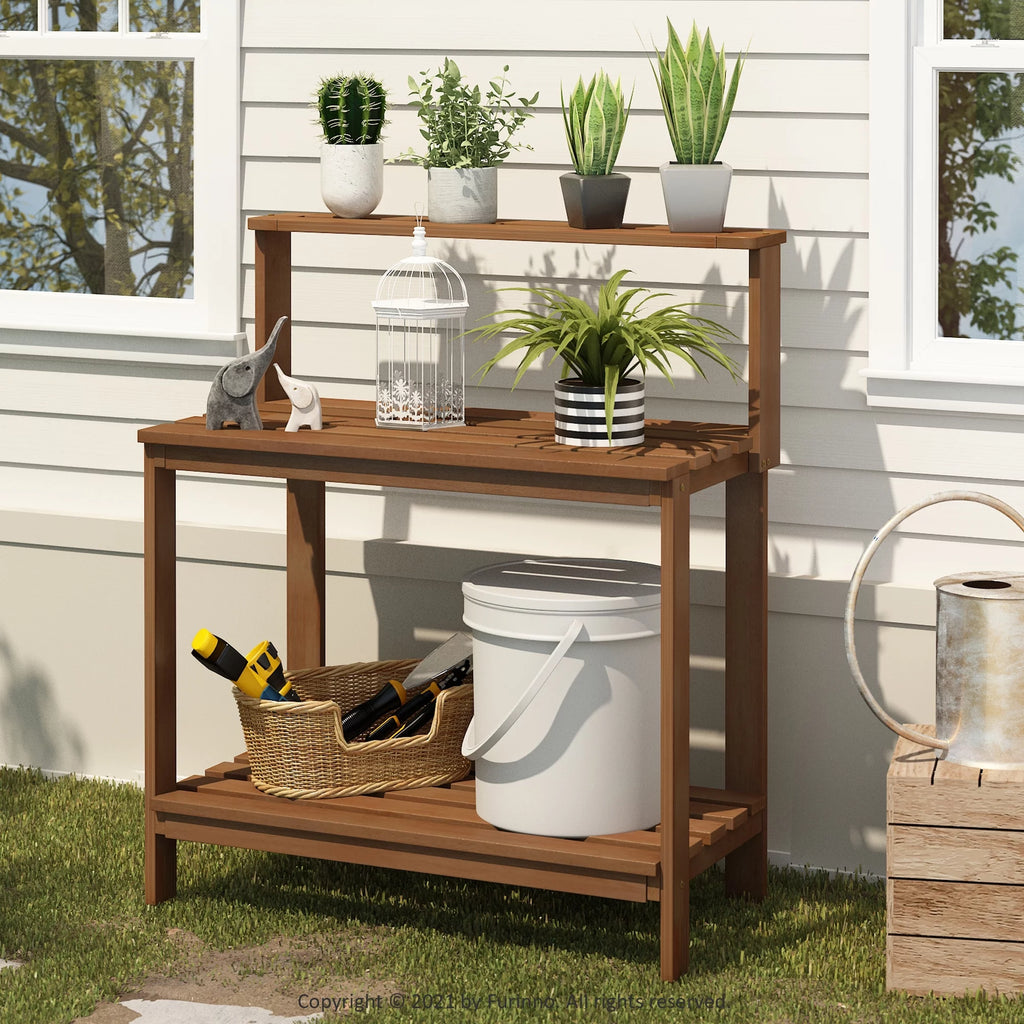 Natural Wood Potting Bench V7992