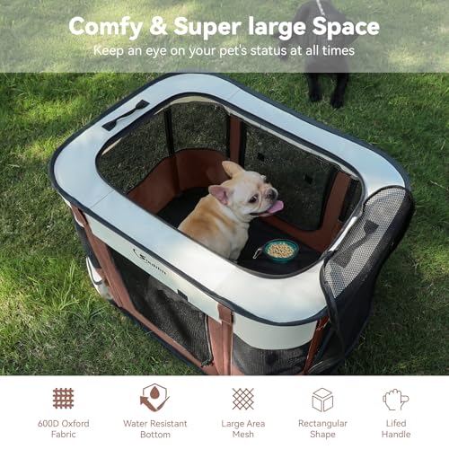 Foldable Dog Playpen with Carrying Case Q54229
