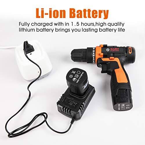 16.8V Cordless Drill with 91 Piece Tool Set and Plastic Toolbox E55480