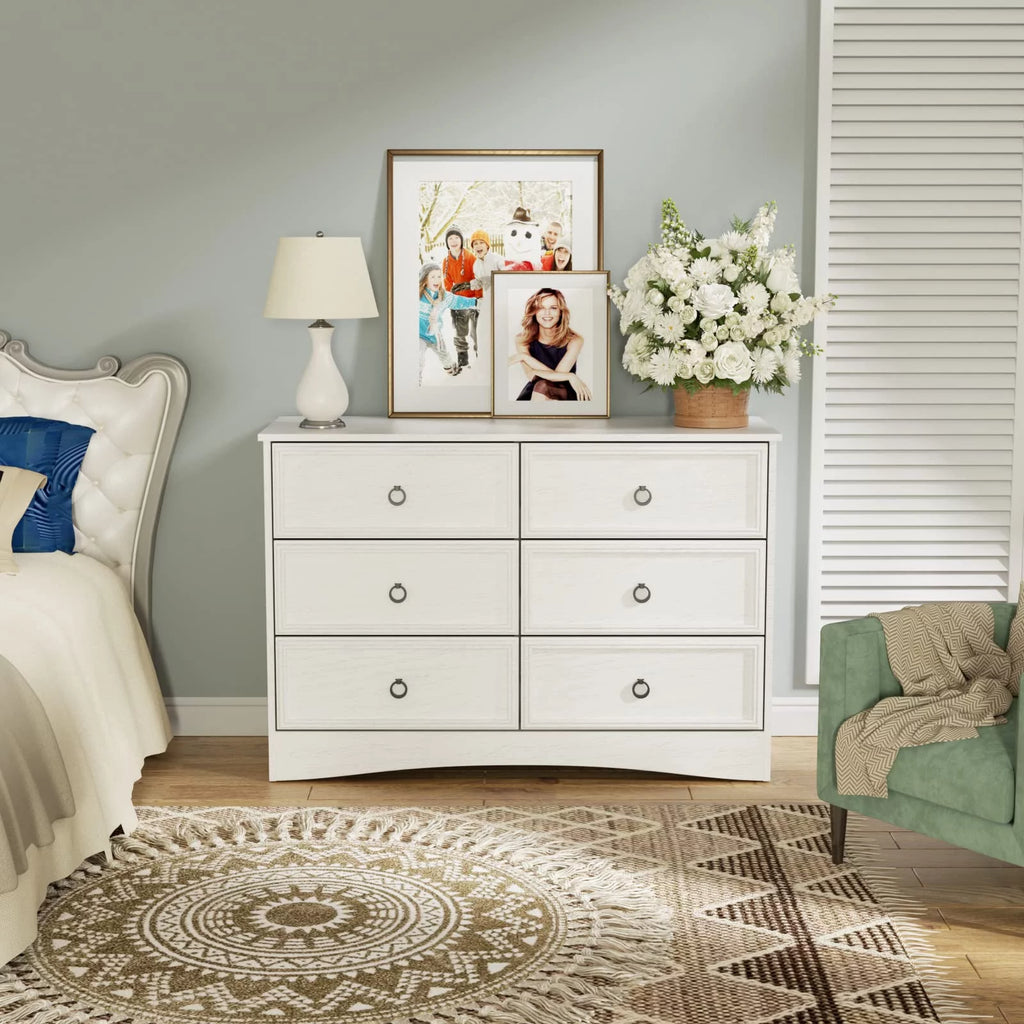 Gray 6 Drawer Wood Dresser B303901