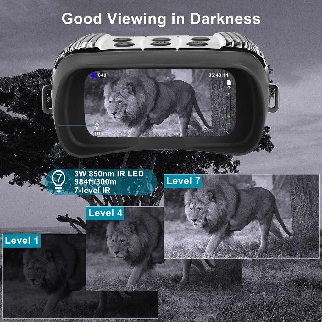 Black Night Vision Binoculars Digital Infrared Goggles C16544