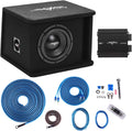 Single 8" 700 Watt Subwoofer Bass Package with Loaded Enclosure and Amplifier Y482