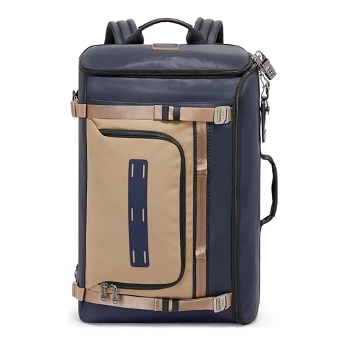 Large Travel Laptop Backpack - 22.0" X 14.0" X 8.5" - Midnight Navy/Khaki X4363