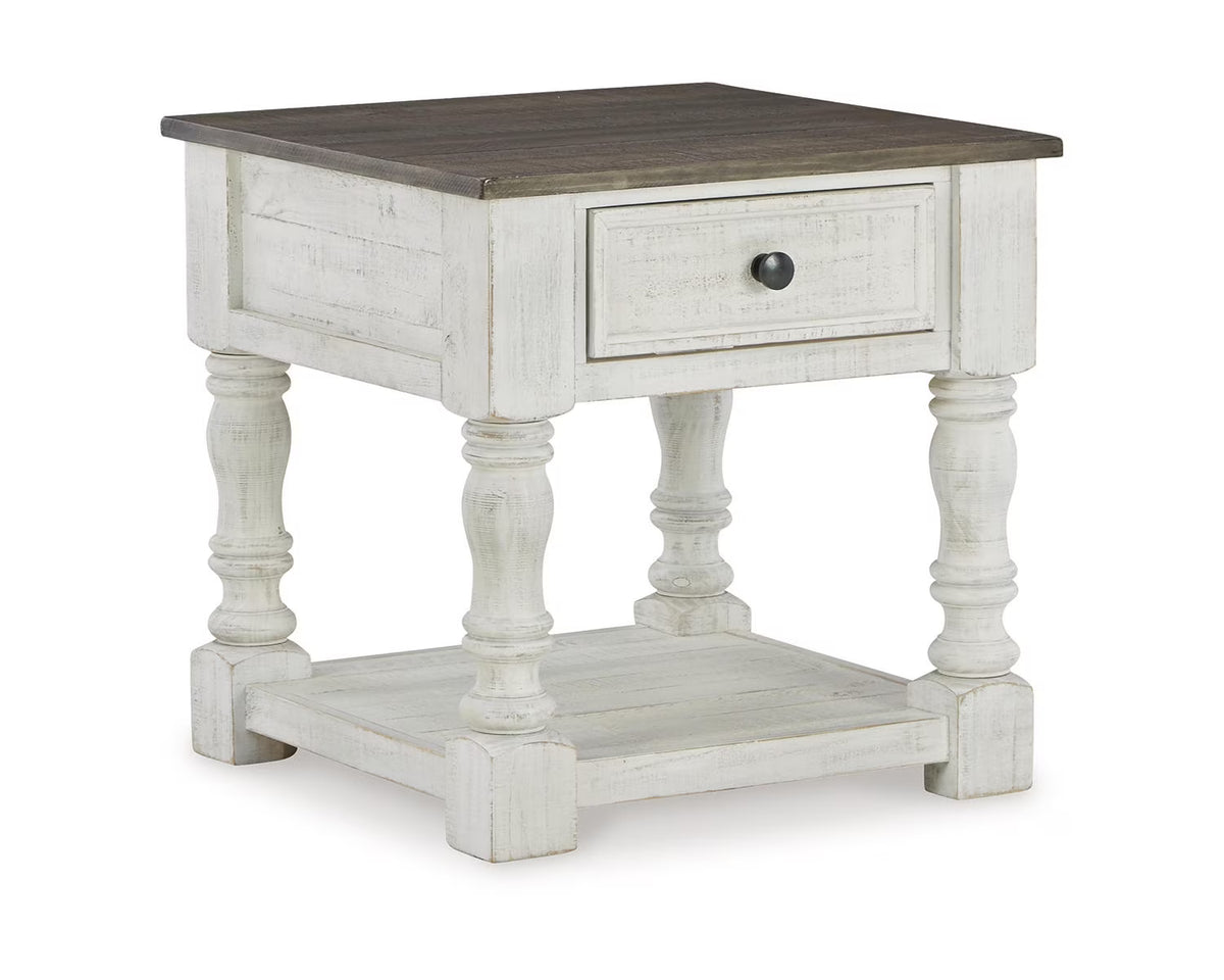 White/Gray End Table H601529
