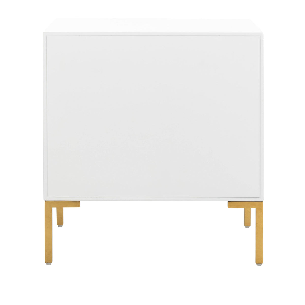 White/Gold 1 Drawer Side Table Q69610