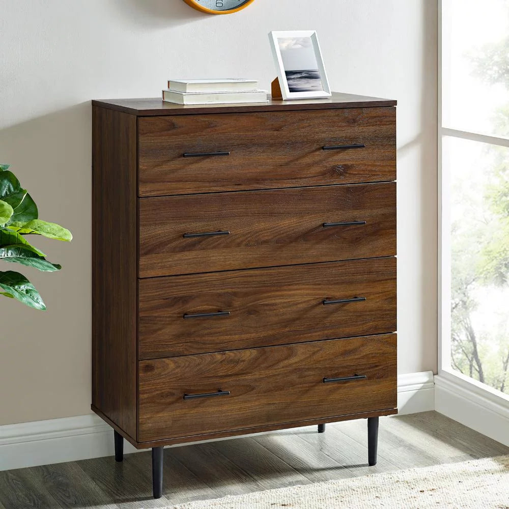 30" 4-Drawer Dark Walnut Bedroom Chest M508