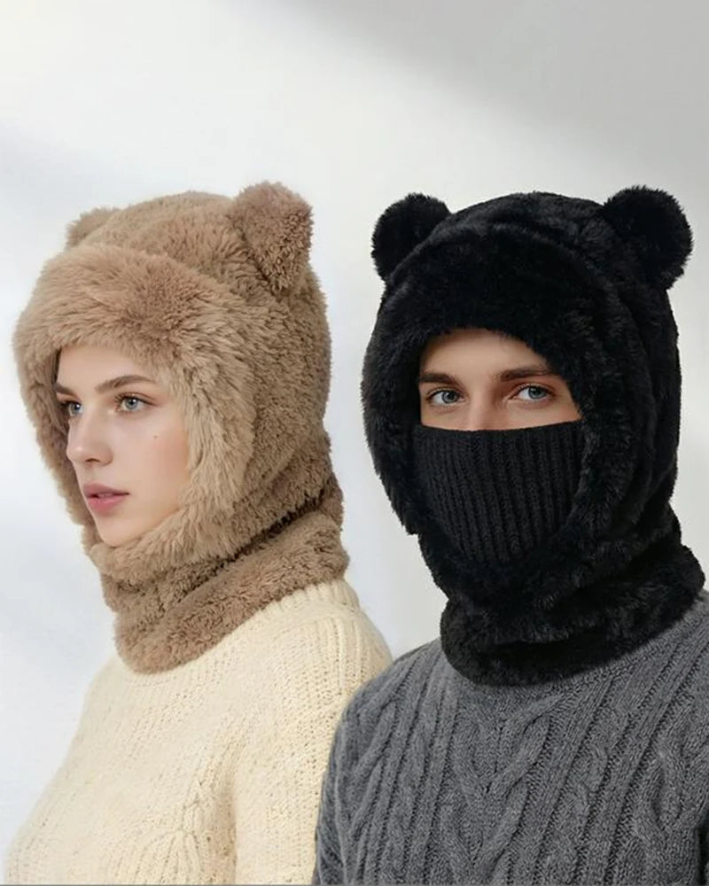 Windproof Thermal Hat with Bear Ears I417534