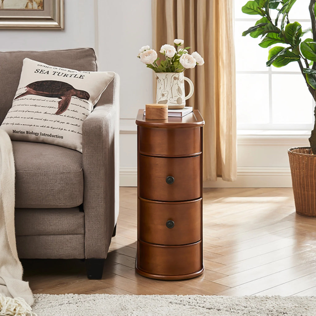 Brown 2-Drawer Wood End Table D36278