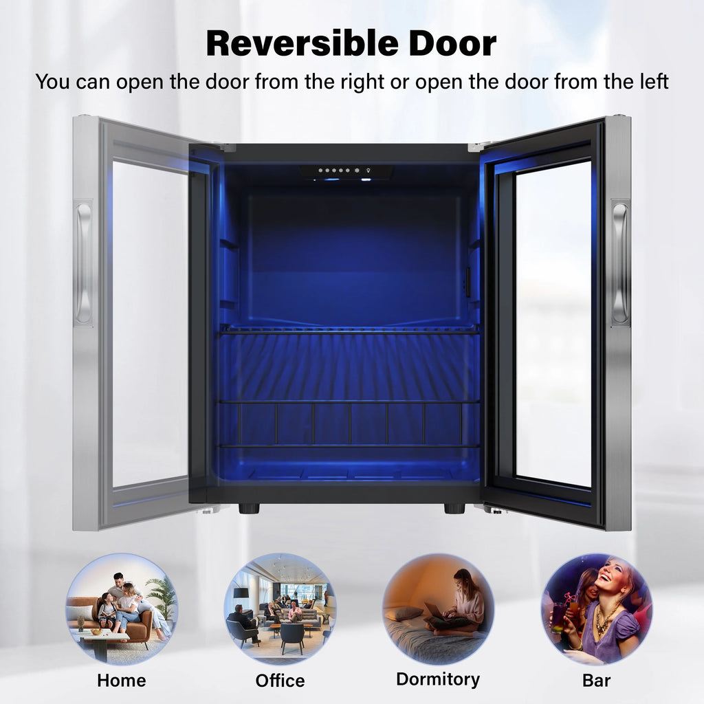 62-65 Can Glass Door Beverage Refrigerator M286