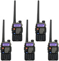 5PCS Dual-Band Handheld Two Way Radio Black H74850