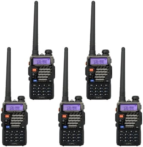 5PCS Dual-Band Handheld Two Way Radio Black H74850